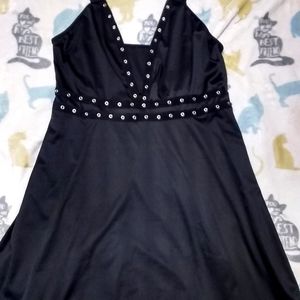 Black Gothic Mini Dress